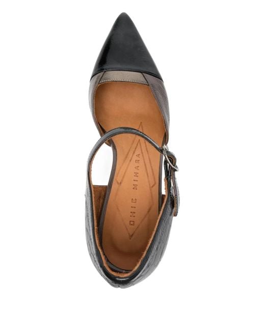Chie Mihara Metallic Luer Pumps mit Kroko-Effekt 75mm