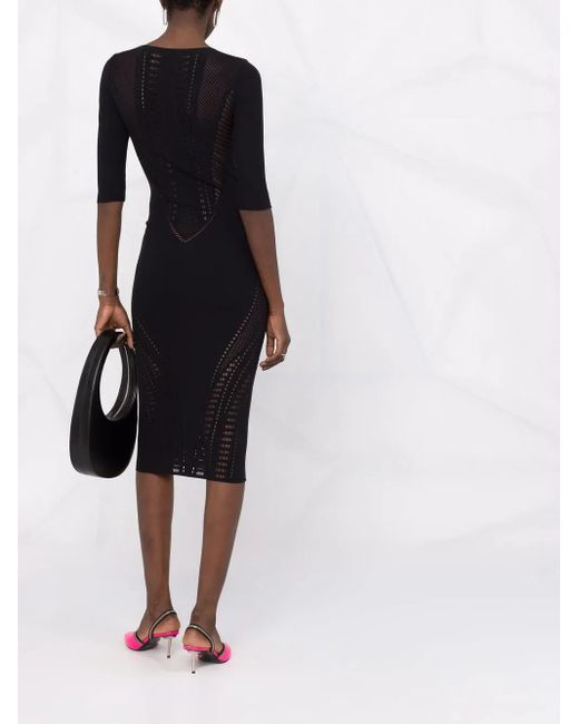 Wolford Black X Alberta Ferretti Ajouré Net Dress