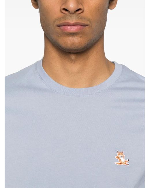 メンズ Maison Kitsuné Chillax Fox パッチ Tシャツ Blue