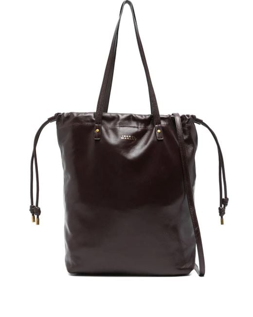 Isabel Marant Black Silven Schultertasche mit Kordelzug