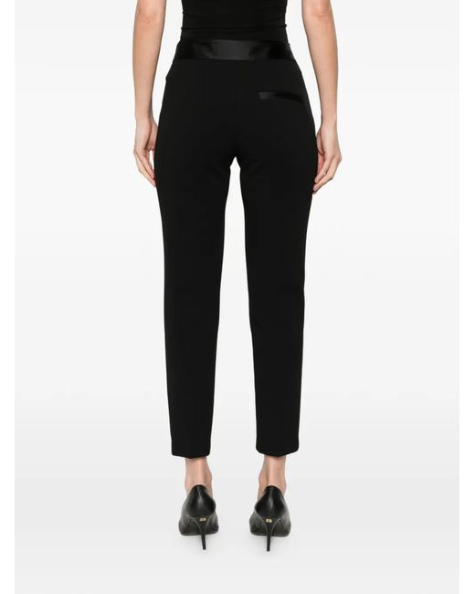 Imperial Black Contrast-Waistband Trousers