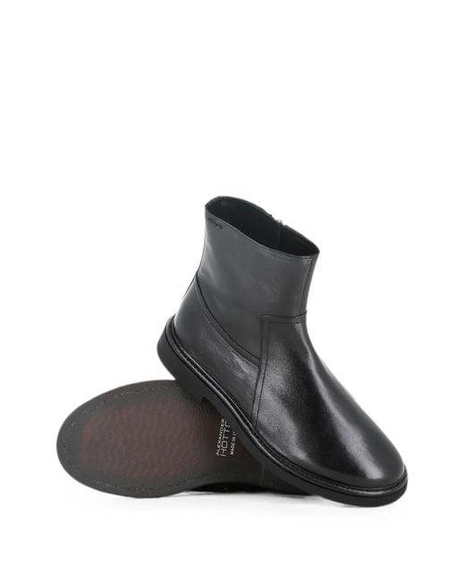 Alexander Hotto Black Leather Boots for men