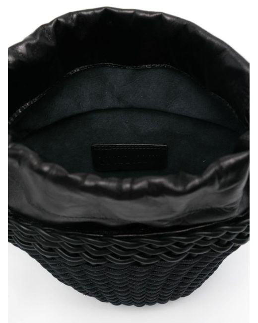 Hereu Black Fiol Interwoven-leather Bucket Bag