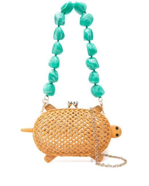 Serpui Natural Elis Turtle Clutch Bag