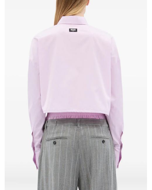MSGM Cropped Blouse in het Pink