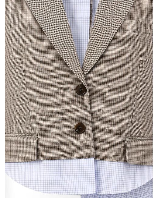 Monse White Back Cascade Blazer