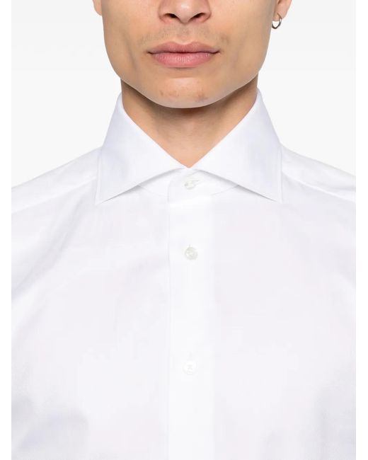 Zegna White Buttoned Shirt for men