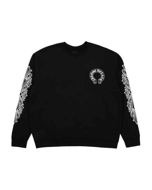 Chrome Hearts Black Horseshoe-Print Sweatshirt for men