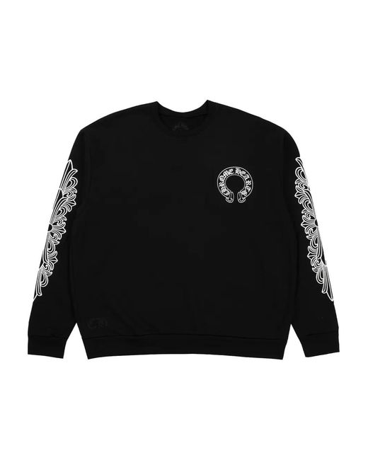 Chrome Hearts Black Horseshoe-Print Sweatshirt for men