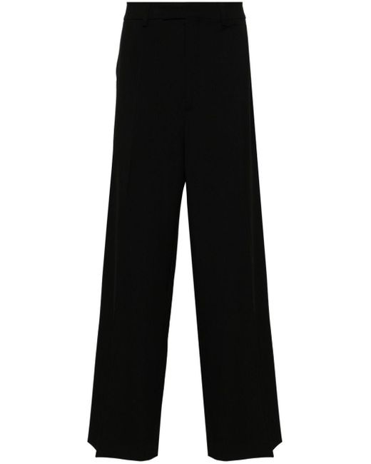 Pantalones anchos de talle alto Vetements de color Black