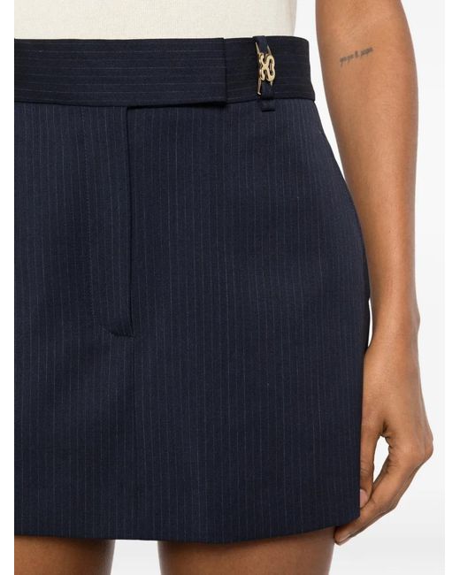 Sandro Blue Pinstripe Skort
