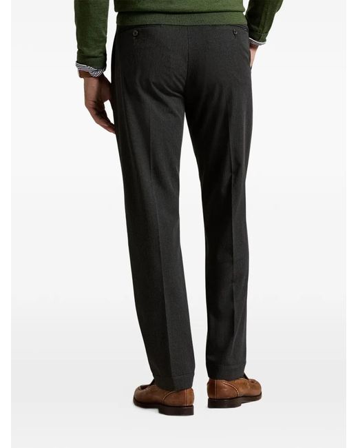 Polo Ralph Lauren Black Pressed-Crease Trousers for men