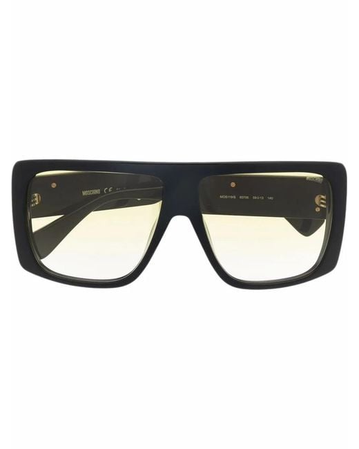 Moschino Black Square-Frame Logo Sunglasses