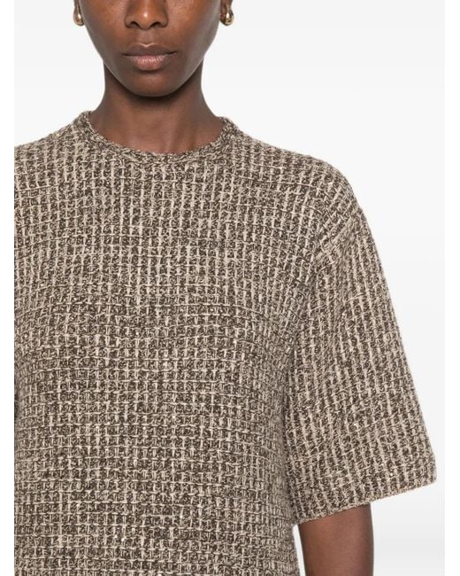 Fabiana Filippi Gray Sequin-Embellished Bouclé Mini Dress