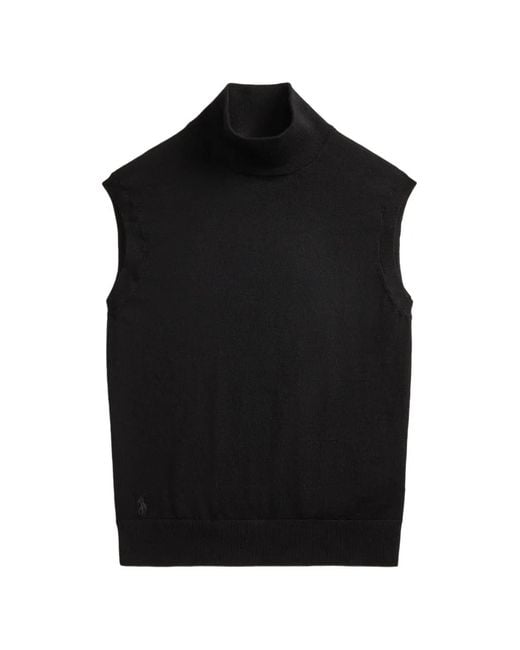 Polo Ralph Lauren Black Sleeveless Halterneck Top