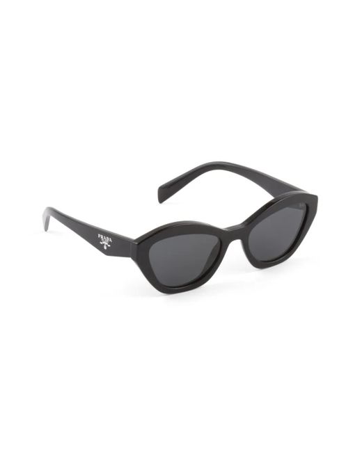 Prada Gray Curved Cat-Eye Frame Sunglasses