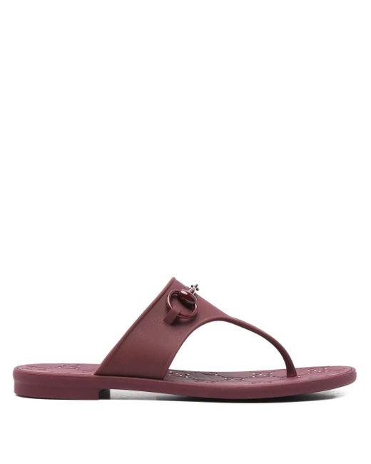 Gucci Purple 'Horsebit' Sandalen