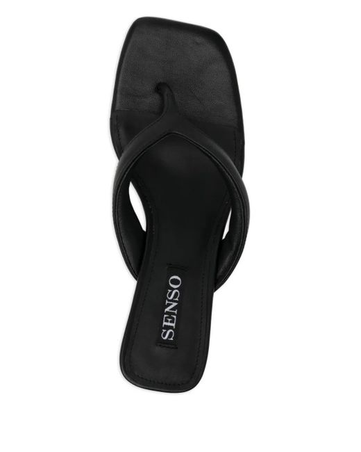 Senso Black 60Mm Square Sandals
