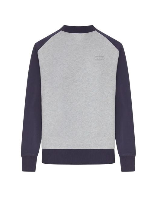 Miu Miu Blue Raglan-Sleeve Logo-Embroidered Sweatshirt