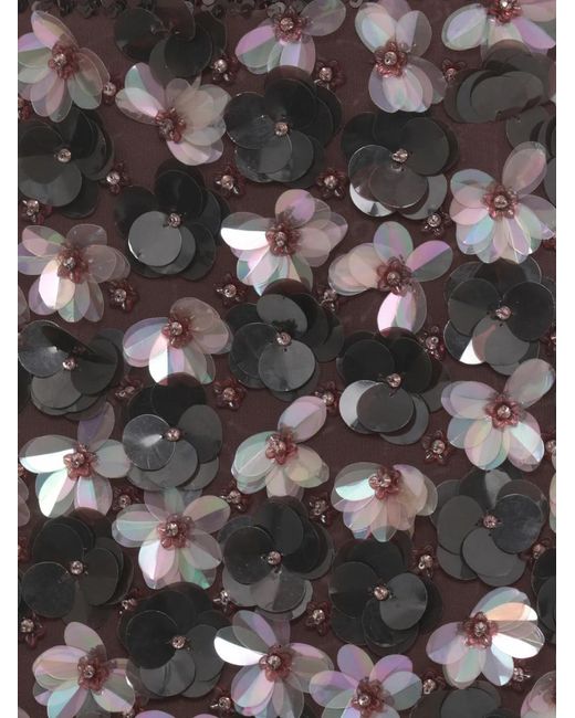 P.A.R.O.S.H. Black Sequin-Flowers Skirt