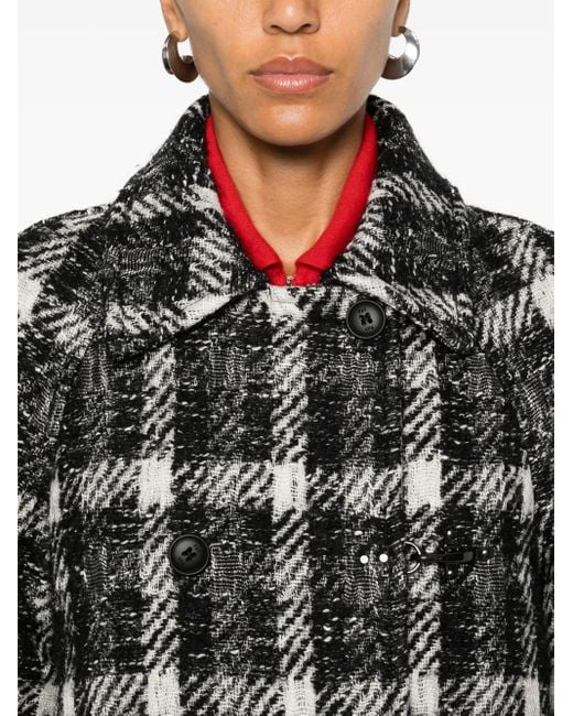 Fay Black Double-Breasted Coat