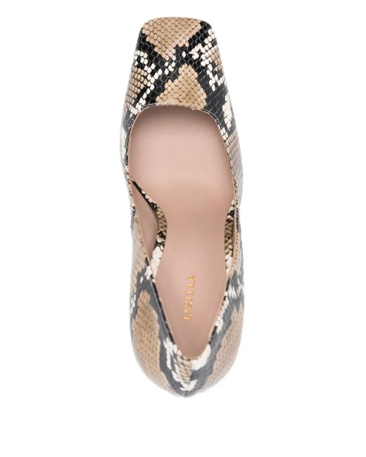 Le Silla Metallic 90Mm Square-Toe Heeled Pumps
