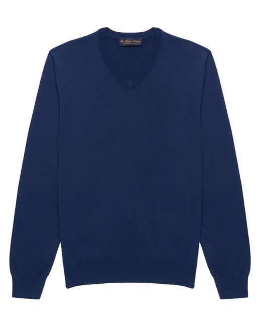 Brooks Brothers Fein Gestrickter Pullover in Blue für Herren