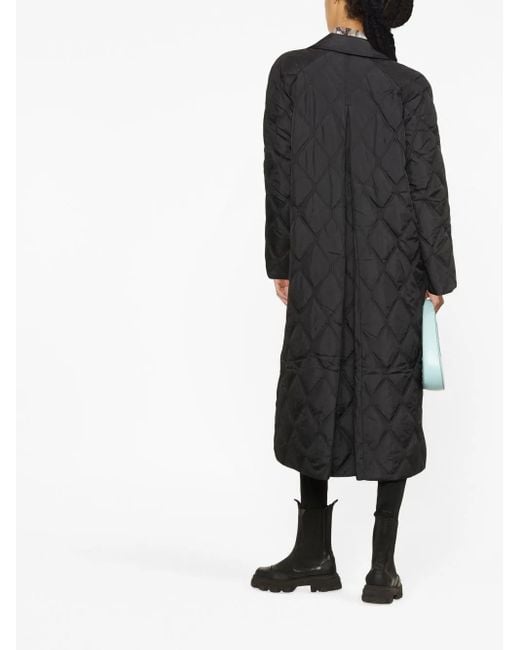 Ganni キルティングコート Black