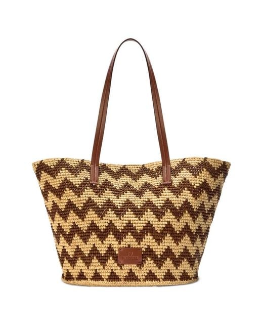 Missoni Natural Zig-Zag Straw Tote Bag