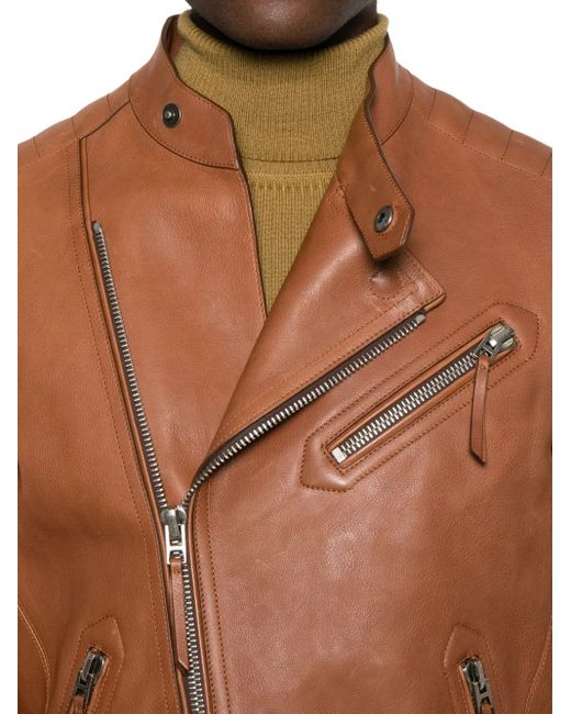 Tom Ford Brown Leather Jackets for men