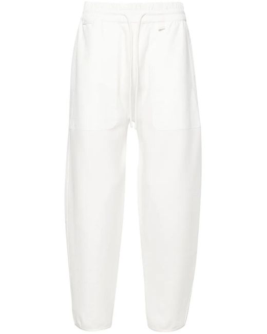 Moncler White Panelled Mid-Rise Track Trousers for men