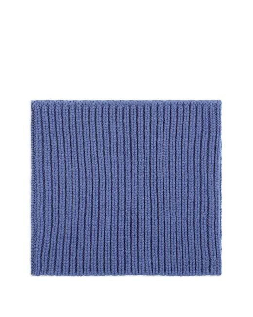 Bompard Blue Ribbed Scarf