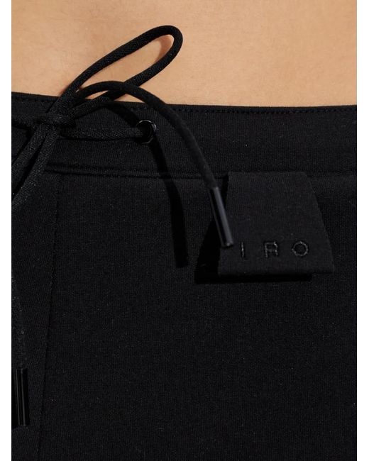 IRO Black Drawstring-Waist Shorts