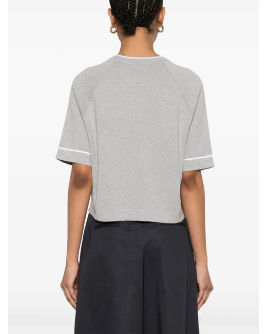 Peserico コントラストトリム Tシャツ Gray