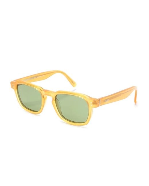 Retrosuperfuture Yellow Luce Square-Frame Sunglasses