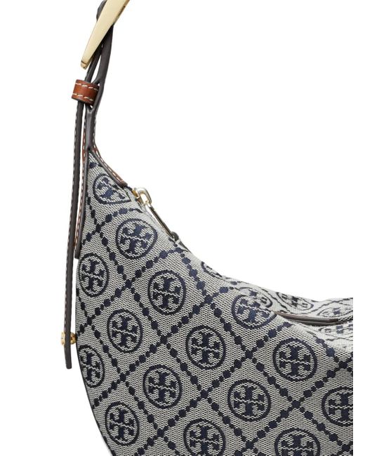 Tory Burch Gray T-Monogram Shoulder Bag