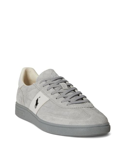 Polo Ralph Lauren Gray Bedford Lace-Up Sneakers for men