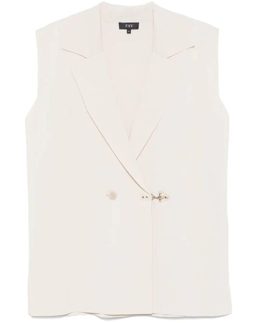 Fay Natural Double-Breasted Waistcoat