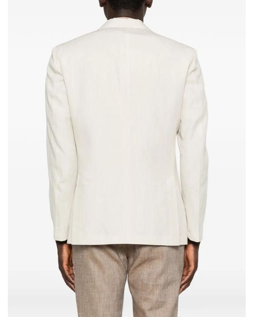 Lardini White Patch-Pocket Blazer for men