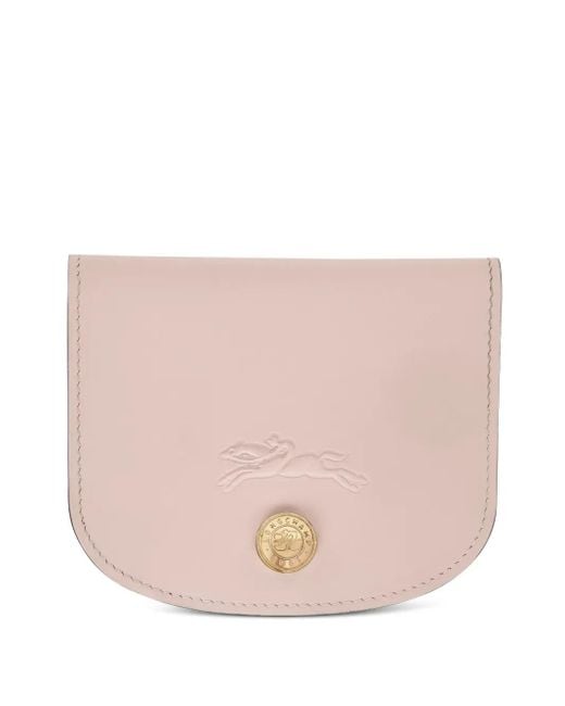 Longchamp Pink Kartenetui Mit Logo-Prägung