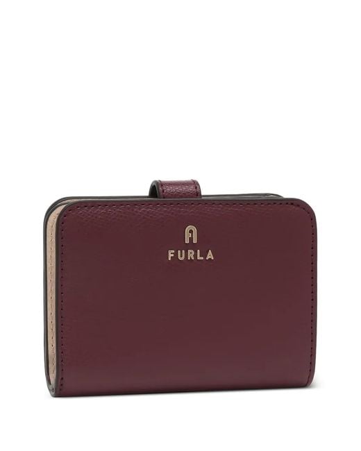 Furla Purple Camelia Grained-Leather Wallet