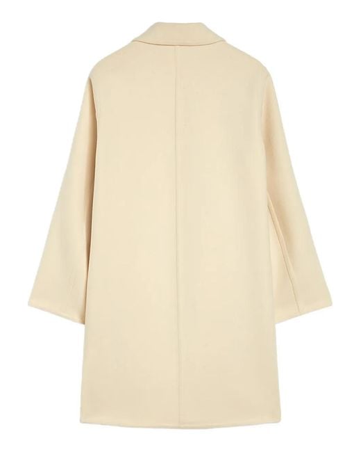 Jil Sander Natural Double Wool Coat