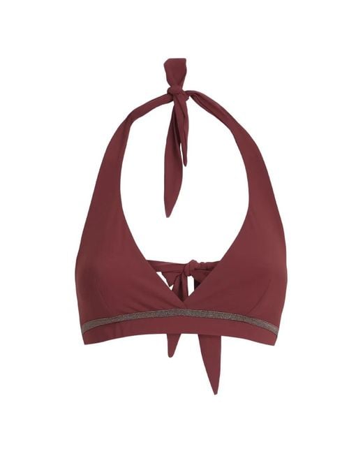 Brunello Cucinelli Monili Bikinitop in het Red