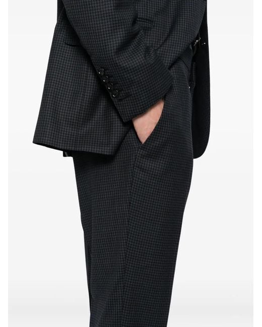 Blazer A Cuadros Con Botón Tom Ford de hombre de color Black