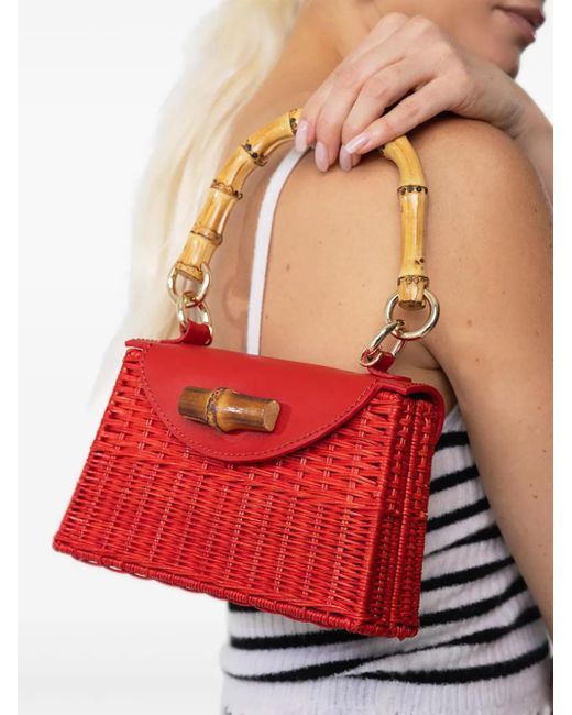 Serpui Red Abigail Tote Bag