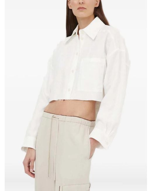 Camicia Crop di Drykorn in White