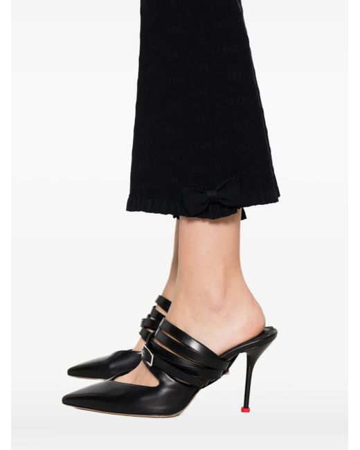 Balenciaga Black Bow Ruffled Trousers