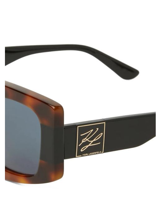 Karl Lagerfeld Blue Geometric-Frame Sunglasses