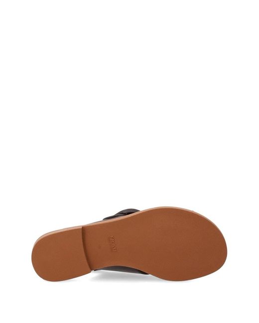 Frau Brown Crossover-Strap Buckled Sandals