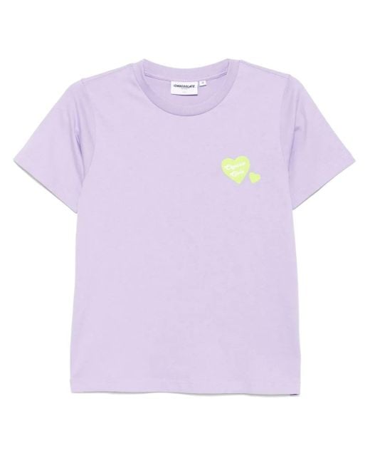 Chocoolate Purple Logo-Patch T-Shirt